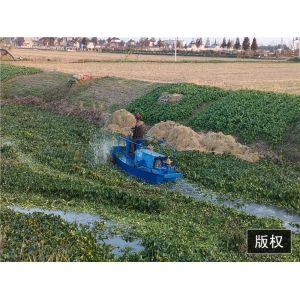 Diesel Engine 40kw Trash Skimmer Machines With Dule Wheel Knives