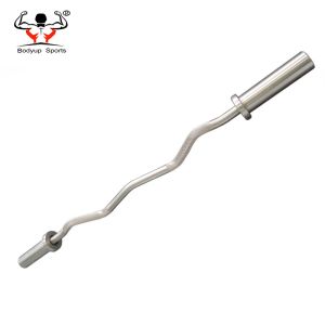 Black Finshed Easy Curl Bar , Weight Lifting Safety Bar 47 Inch 10kg