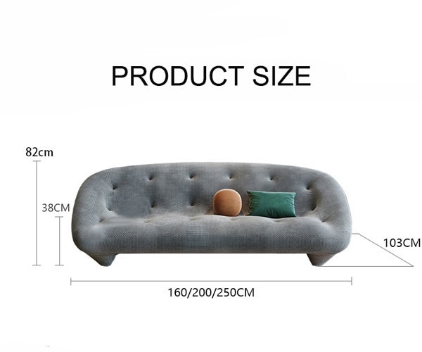 Traditional Living Room Sectional Sofa Arc Shaped Decoration Reception 120 X 90