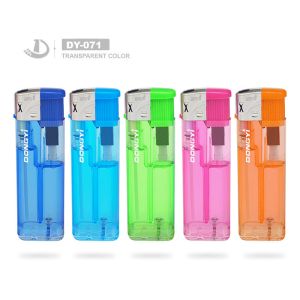 Transparent Color Logo Printed Electric Shock Lighter Five Colors and Child