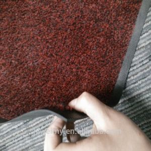 Machine washable red nylon material rubber backing door mat