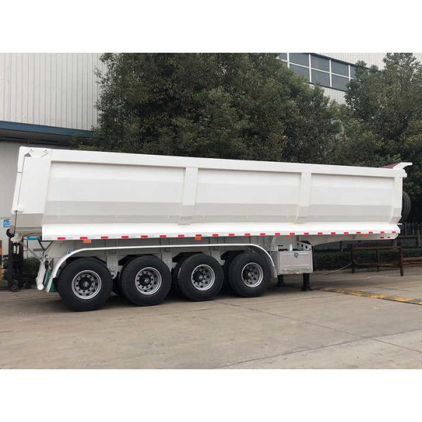 Buy Galvanised Crane Dump Semi Trailer Truck SHACMAN CIMC Tipper at wholesale prices