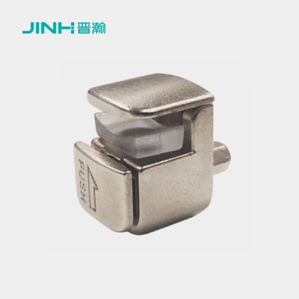 Square Glass Panel Clips Zinc Alloy Furniture Accessories For 8mm Thickness Glass