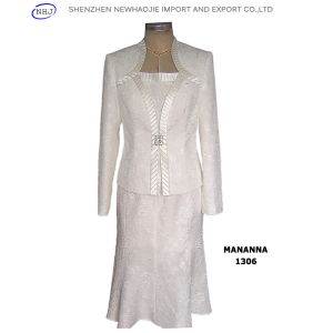 Quality Long sleeves bright pink women elegant skirt suits for sale