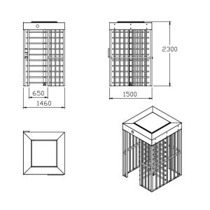 Stadiums Full Height Turnstile Gate