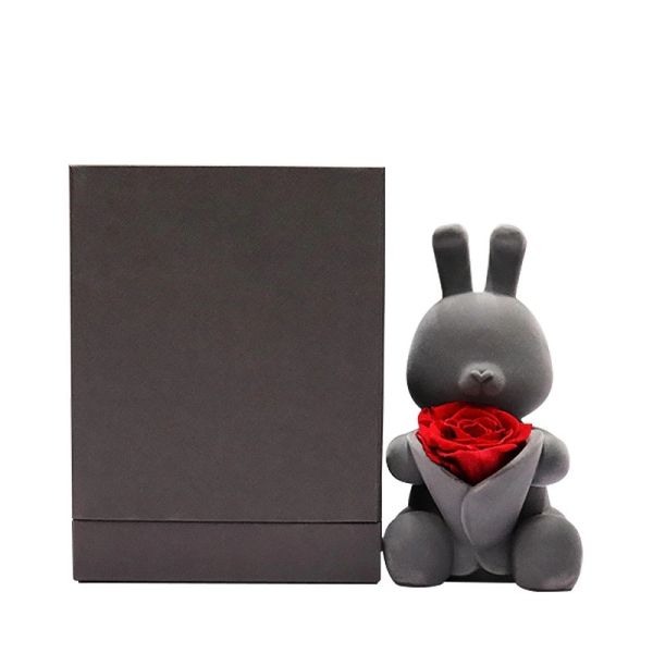 Wholesale Price 40cm height Foam Rose Bunny Girl Friend Rose Rabbit