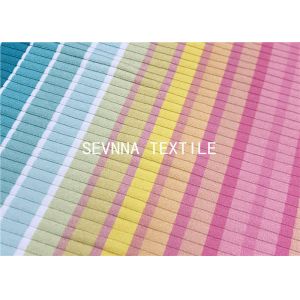 Jacquard Textured Stripes Recycled Swimwear Fabric Ink Jet Digital Print