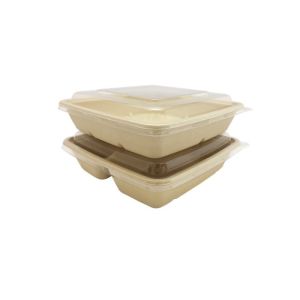 diaposable paper pulp take away food fruit contianer lunch box