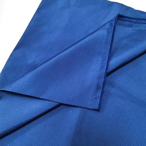 Plain 4mm Stripe 99% Polyester 1% Carbon Fiber Antistatic Fabric
