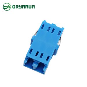 China Flangeless Duplex LC Optical Fiber Adapter Welded Shape With Window on sale