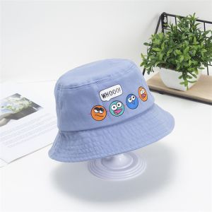 Cartoon Cute Boy Girl Cotton Bucket Hats Wide Brim Sun Protection Beach Hats