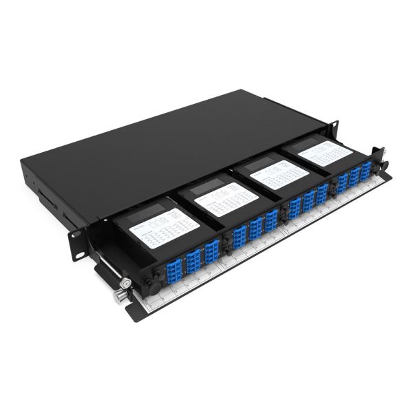 Rongbang RBTX-MP4PP03 1U 19" 4 Slots HD Modular Sliding Panel 48 SC 96 LC Interface for Data Center Enterprise Network