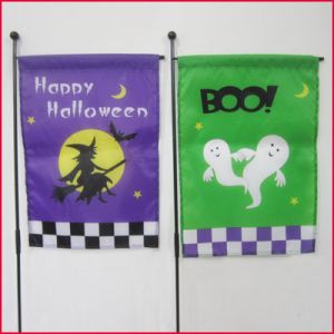 Quality Halloween Garden Flag witch and ghost for sale