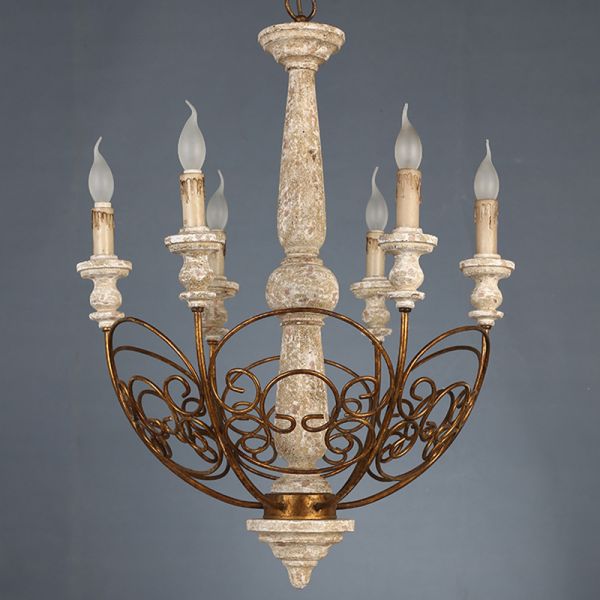 Loft chandelier antique lighting suspension lustre wooden art deco Wooden Chandelier(WH-CI-117)