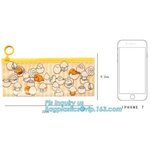 slider zipper pvc pouch clear vinyl pvc k bag, water proof cosmetic vinyl PVC