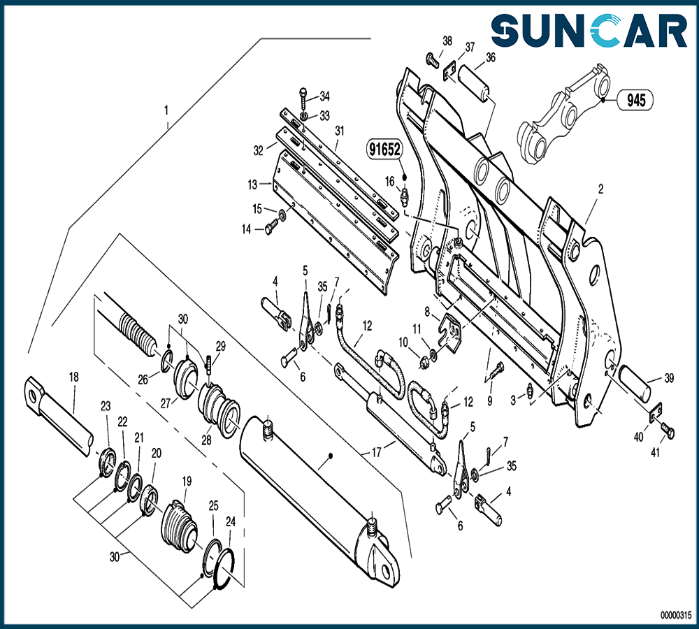 SUNCARVO.L.VO VOE 11999362 VOE11999362 Cylinder Seal Kit For 4500, 6300, BL60B, BL61, BL61B, BL61PLUS, BL70, BL70B and more...