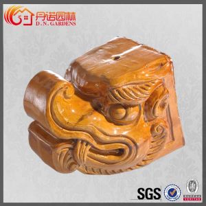 China Buddhist Dragon Chinese Roof Ornaments Tile Figures Ceramic Glazed on sale