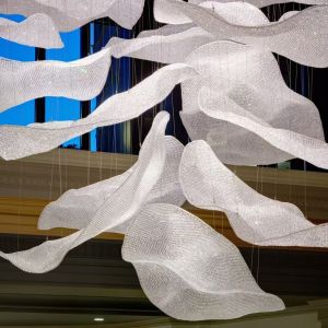 Contemporary Crystal Customized Design Lotus Flower Large Chandelier Pendant