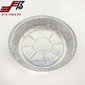 China Disposable Aluminum Round Foil Trays 8 Inch Pizza Pie Baking on sale