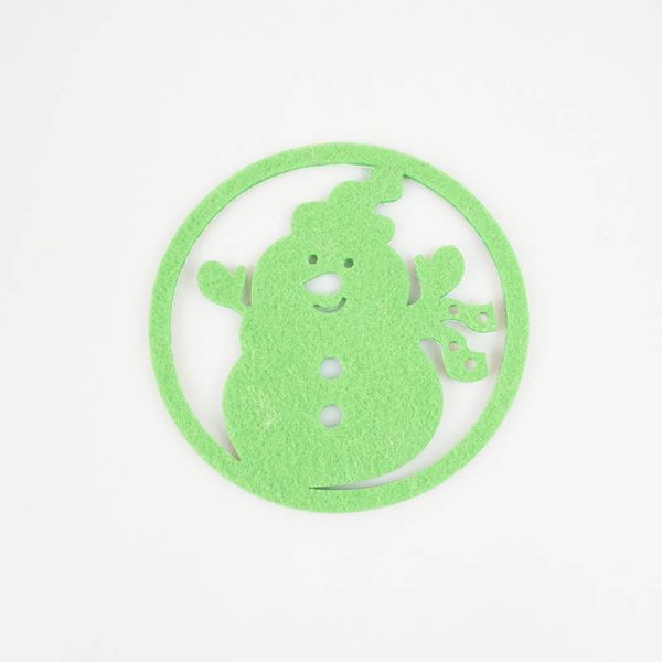 Buy 4mm Thickness Moisture Proof 10cm Christmas Felt Coasters at wholesale prices