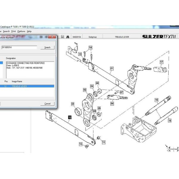 Treadle Lever Sulzer Weaving Loom Parts Exchange Connecting Rod Reinforce