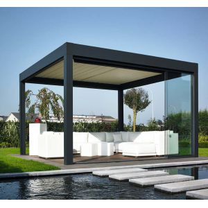 China Mechanisms Garden Bioclimatic Aluminium Pergola Easily Assembled on sale