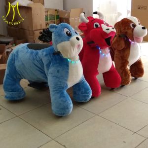 Hansel coin operated plush animal shopping mall kids rides 150KG bearing