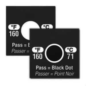 Irreversible Oilproof Waterproof Temperature Sensitive Labels 40-180℃
