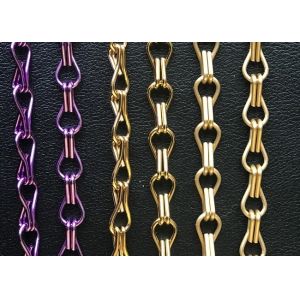 12mm hole Decorative Wire Mesh / Aluminum Chain Link Fence Plain Weave