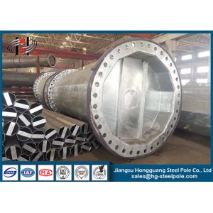 Hot Rolled Steel Galvanized Pole With Bitumen Painted 10kv Q345