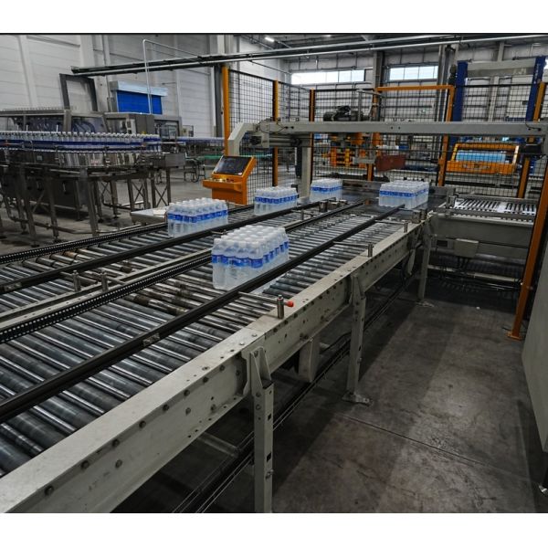 Buy Automated Case Packing Conveyor Bottled Water Production High Efficiency Packaging Solution at wholesale prices