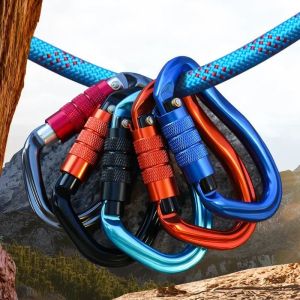 Customize Logo Climbing Aluminum Alloy Snap Hook Heavy Duty Aluminum Carabiner