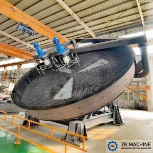 Large Scale Diameter 6m Disk Pelletizer Phosphogypsum Powder Granulation