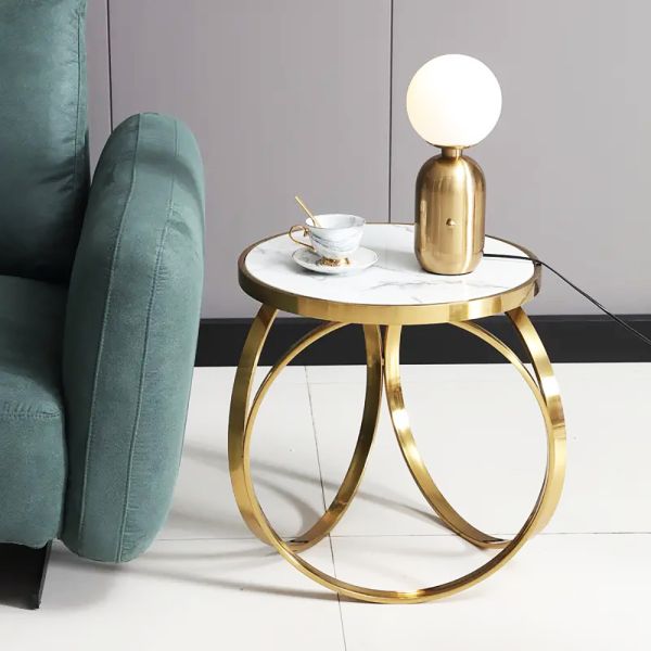 Buy Modern SEDIA Stainless Steel Side Table With Marble/Glass Top at wholesale prices