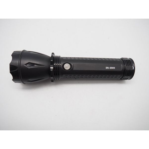 Buy BN-9989 Classic Black Rechargeable LED Flashlight Torch Light at wholesale prices