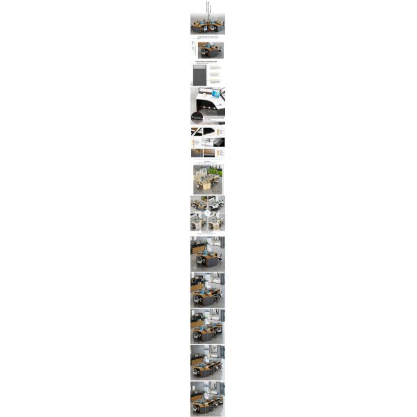 Commercial Office Cubicle Furniture Simple Wooden Desk with ISO9001/ISO14001 Certificate