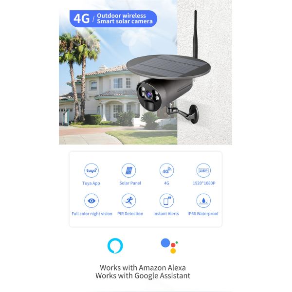 STG-3L Factory low price Outdoor Produced HD 1080P Smart Home Pir Detection Low Power Consumption Battery Solar Camera
