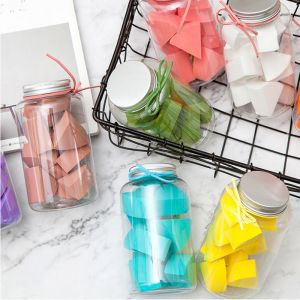 Triangle Shape Microfiber Makeup Sponge Close Skin Powder Puff Set 12pcs