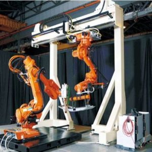 6 Axis Robotic Arm ABB IRB 1410 With CNGBS Gun Cleaning Station For Welding