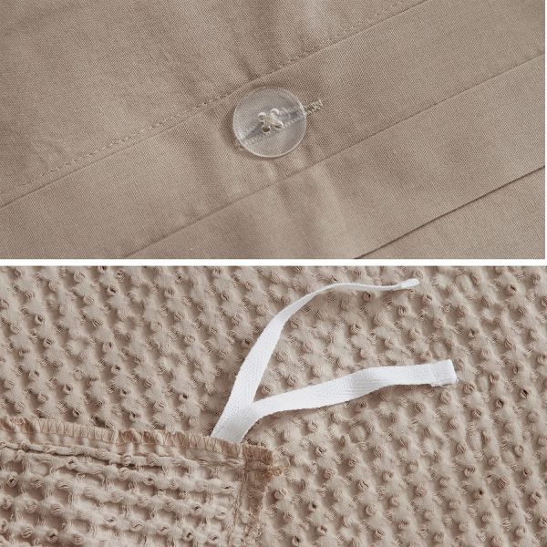 Add a Touch of Luxury to Your Bedroom with 100% Cotton Waffle Weave Duvet Cover Set