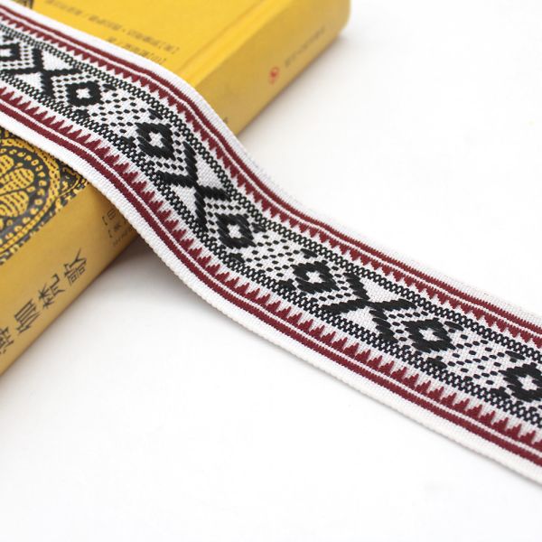 Buy Garment  4cm Bohemia Jacquard Ribbon Trim at wholesale prices