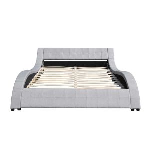 Harmin Queen Platform LED Upholstered Bed ROSH BSCI Certification