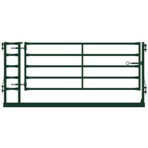 ISO9001 Powder Coating Round Pipe Farm Fence Gates