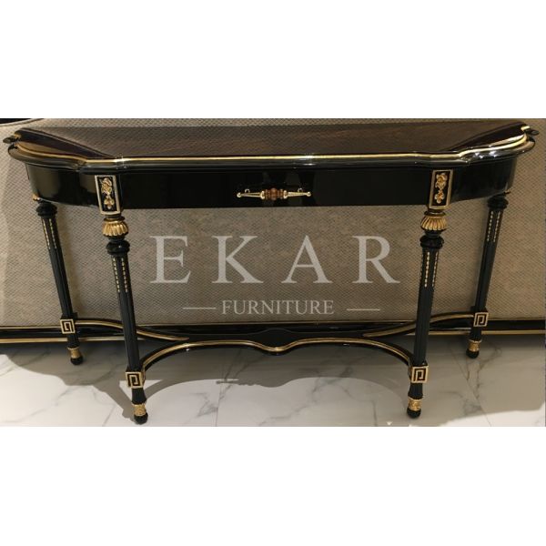 Buy luxury black wooden classic console table TO-031 at wholesale prices