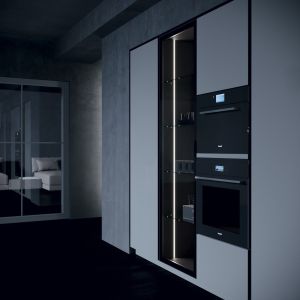 Modern Waterproof Melamine Kitchen Cabinets Complete Sets For Townhouse