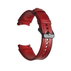 20mm Rubber Leather Watch Band Compatible with Samsung Watch Series Retro