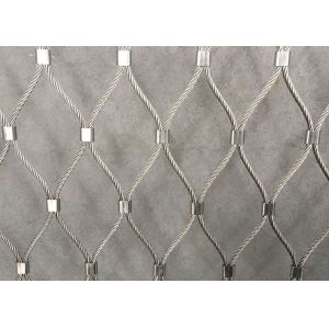 25x25mm 7x7 Stainless Steel Ferrule Rope Mesh CE