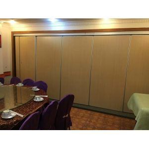 Lightweight Sliding Folding Exhibition Partition Walls Hang Track On The Ceiling