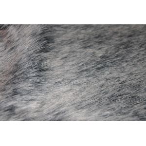 grey Solid Long Hair Fur Fabric，The perfect combination of elegance and modern