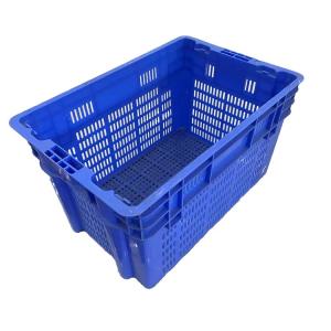 Quality Reusable 60x40 Plastic Moving Crate Nestable For Warehouse 2Kg for sale